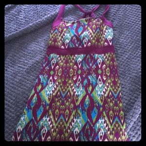 Colorful mini strapless dress